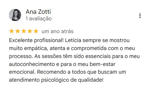 Avaliação Google - Cliente 3