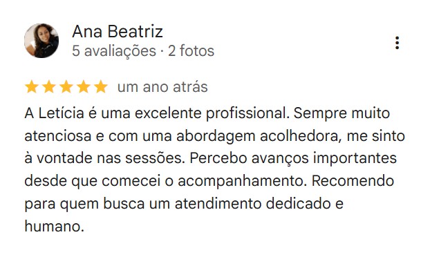 Avaliação Google - Cliente 5